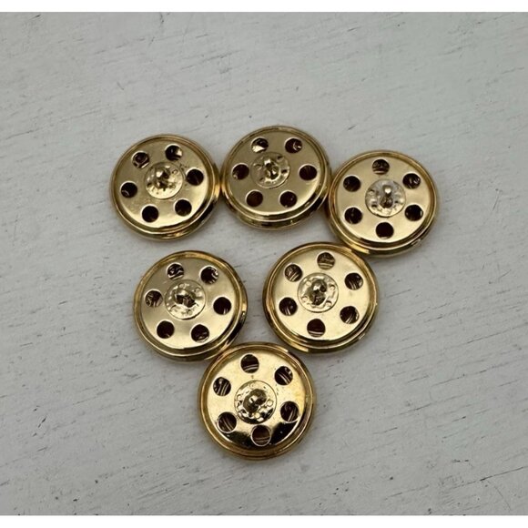 St. John Basics Gold Tone Replacement Buttons Set of 6 - Picture 4 of 7